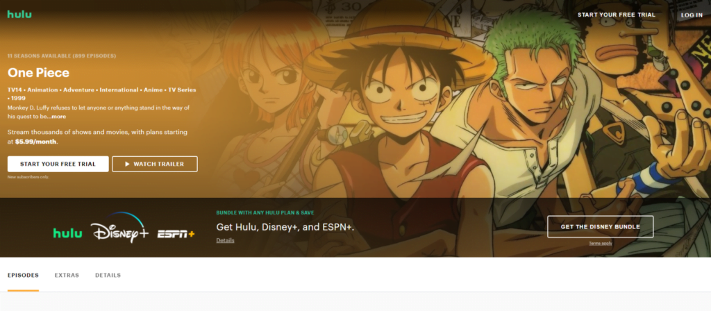 watch one piece on hulu