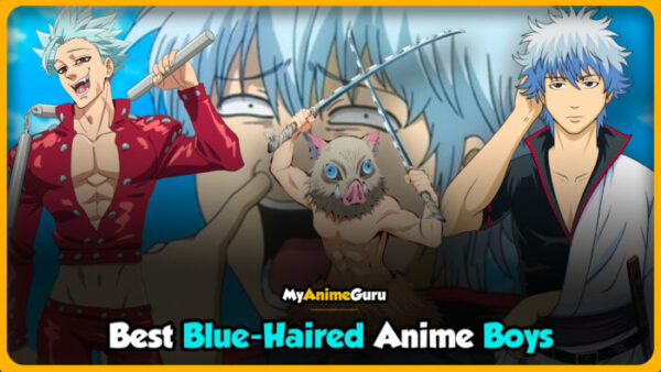 blue hair anime boys